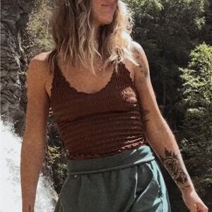 Crinkly free people tank